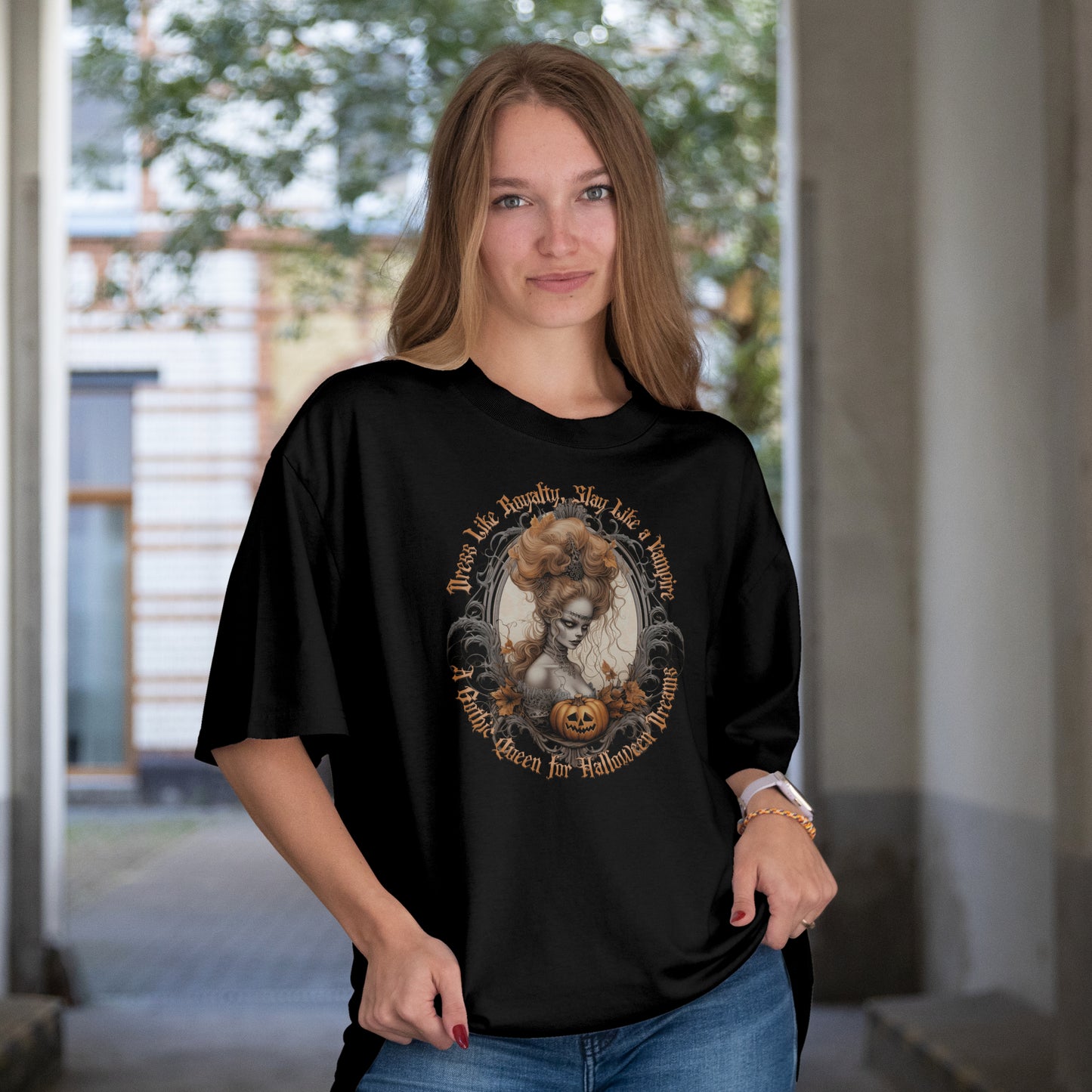 Halloween Queen - Festive Graphic T-Shirt