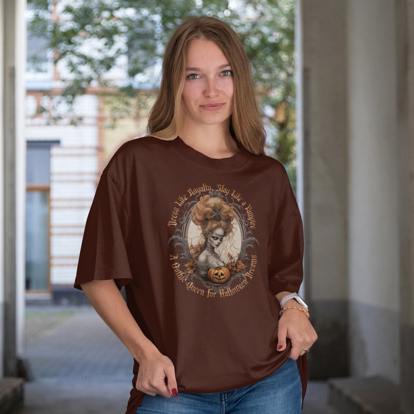 Halloween Queen - Festive Graphic T-Shirt
